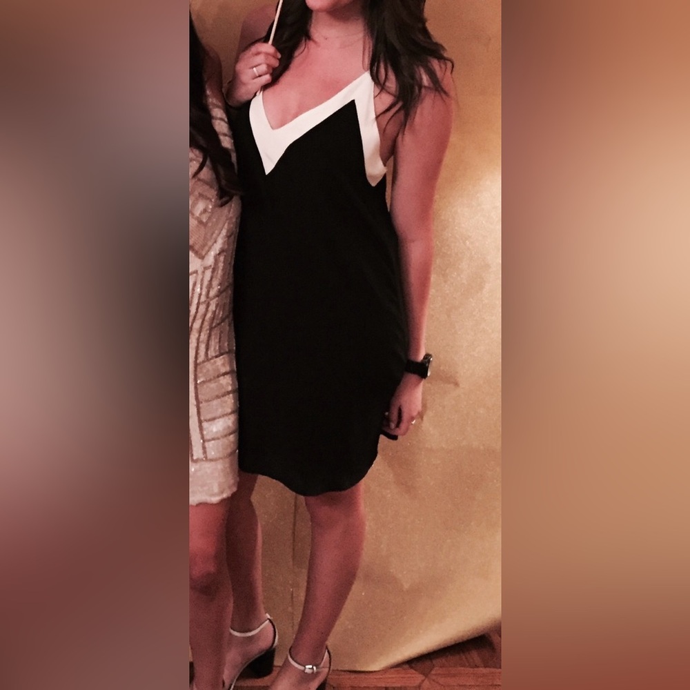 Lavender Brown Black and White Silk Dress